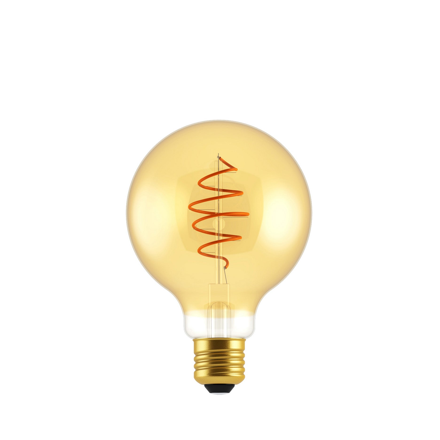 Dekobirne E27 dimmbar Spirale Gold